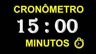 ⏱🔥 Cronômetro de 15 minutos Full HD 1080p com alarme no final  15minute stopwatch [upl. by Anwahsed]