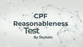 CPF Reasonableness Test robot [upl. by Nessy]