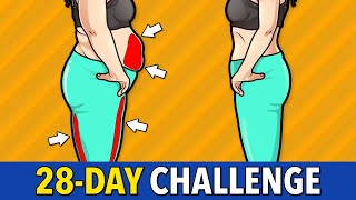 Take on the 28Day Challenge Legs Belly and Hips Transformation at Home [upl. by Kinelski]