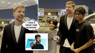 quotThank You for Having Mequot – MrBeast Heads Back Home After India Visit [upl. by Gnues]