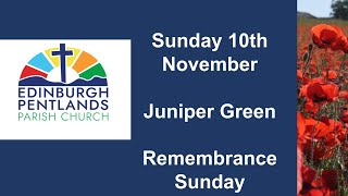 Remembrance Sunday Morning Service 10th November 2024 from Juniper Green [upl. by Bonilla]