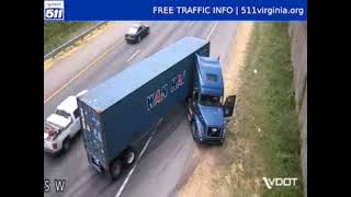 Bad Pickup Truck Driver Cuts Off Tractor Trailer Overreaction amp Jackknife In Stafford County VA [upl. by Aniela]