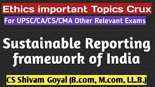 Sustainable Reporting framework of india  Sustainability Reporting in India [upl. by Lothaire]