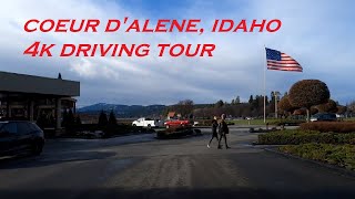 Coeur dAlene Idaho  4k Driving Tour [upl. by Karlotte988]