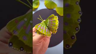 How to Turn Apricot Leaf into a Butterfly artshorts butterfly apricots artpractice [upl. by Akeret494]