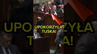 UPOKORZYŁA TUSKA W SEJMIE DOSTAŁA OWACJE NA STOJĄCO polityka polskapolityka [upl. by Nashner192]