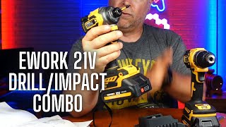 EWORK 21V Brushless Compact Power Tool Combo [upl. by Wesle]