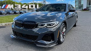 2021 BMW M340i in Dravit Grey Walkaround Review  Loud Exhaust Sound Revs [upl. by Ardnaxela]