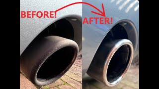 HOW TO CLEAN EXHAUST TIPS IN 10 minutes  Mk1 Audi TT [upl. by Petey]