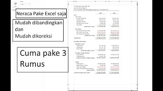 Membuat Laporan Posisi Keuangan Neraca Menggunakan Excel [upl. by Lliw824]