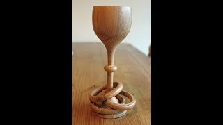 Woodturning  A Goblet with 3 Captive Rings  Reloaded [upl. by Albion321]