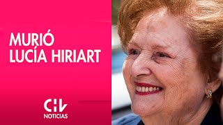 A LOS 99 AÑOS  Murió Lucía Hiriart la viuda del dictador Augusto Pinochet  CHV Noticias [upl. by Aicenaj]