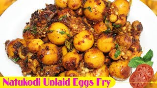 Home Made Cooking Unlaid Chicken Eggs Fry Recipe నాటు కోడి గుడ్ల ఫ్రై Godavari Village Foods [upl. by Ahsimet]