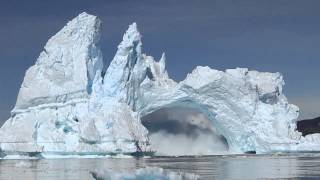 iceberg crashing in Diskobay Greenland [upl. by Dlorad]