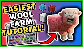 Easiest 121 Wool Farm Tutorial in Minecraft Bedrock MCPEXboxPSSwitchPC [upl. by Lunn359]