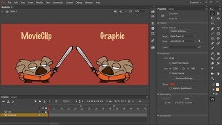 How to create animations using movie clip and graphic symbols [upl. by Otsuaf427]