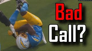 Was Joshua Palmer ruled down too early  Kansas City Chiefs Vs Los Angeles Chargers [upl. by Wells]