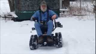 TracFab Tracked Wheelchair  Through Snow [upl. by Abbub]