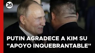 Putin agradece a Kim su quotapoyo inquebrantablequot ante Ucrania [upl. by Fregger]