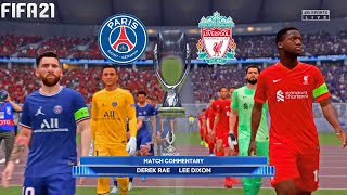 FIFA 21  PSG vs Liverpool ft Messi Konate  UEFA Super Cup  Full Match amp Gameplay [upl. by Acissej]