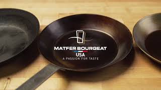 Matfer Bourgeat Tools of the Trade Black Carbon Steel Fry Pans [upl. by Ynwat903]