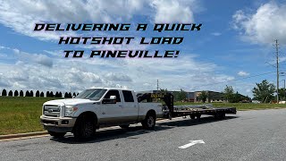 Delivering a quick non cdl hotshot load in my ford f250 67 to Pineville uship [upl. by Ocirederf]