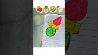 🍓🍍🥝🍢 satisfaction 😊simpledrawingstepbystep shorts [upl. by Ordnaxela]