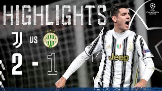 Juventus 21 Ferencváros  Dramatic Last Minute Morata Goal Seals Win  Champions League Highlights [upl. by Jorry]