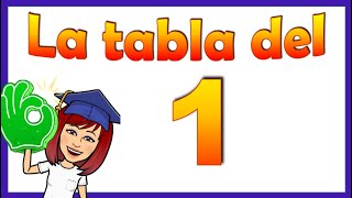 TABLA DEL 1 👉Aprende la tabla de multiplicar del 1📌Video educativo [upl. by Aicia]