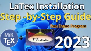 LaTex Installation 2023  Texstudio amp MikTex Installation  Latex Installation Complete Guide [upl. by Gee]