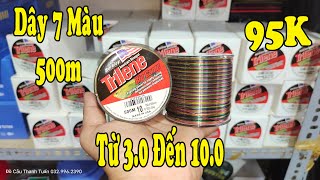 Cước câu berkley trilene big game 500m 7 màu có size từ 30 đến 100 [upl. by Yeltihw]