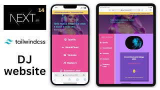 Next JS amp Tailwind project Build a DJ website with a fully working React JS mp3 Music Player [upl. by Ajnek]