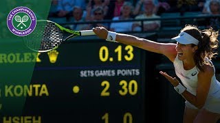 Johanna Konta v Hsieh SuWei highlights  Wimbledon 2017 first round [upl. by Kiley]