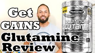 Platinum Glutamine  UltraPure Micronized Glutamine  MuscleTech Supplement Review [upl. by Dnamra]