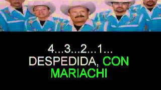 DESPEDIDA CON MARIACHI CADETES DE LINARES KARAOKE [upl. by Ribble]