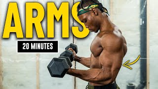 20 Minute Dumbbell Arms Workout  Build amp Burn 3 [upl. by Ainecey]