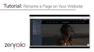 How to Rename Pages on Your Zenfolio Website [upl. by Robinette]