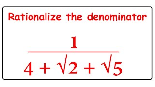 Rationalize the denominator 14  √2  √5 [upl. by Nila733]