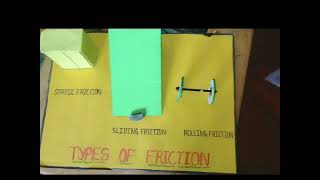 TYPES OF FRICTION science working model [upl. by Chuu]