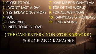 THE CARPENTERS NONSTOP KARAOKE  11 SONGS  COVERCY [upl. by Nyhagen]