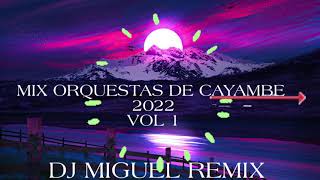 MIX ORQUESTAS DE CAYAMBE 2022 VOL 1DJ MIGUEL REMIXmixes sin límites PACKSS para dj cada mes [upl. by Jacobah]