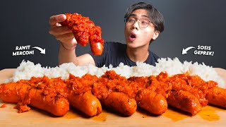 NAGIH WOY MUKBANG SOSIS KANZLER HOT GEPREK CABE RAWIT [upl. by Anuska662]