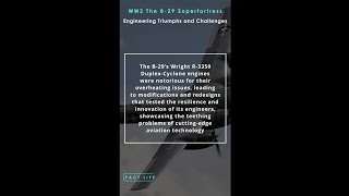 Facts About the B29 Superfortress in WW2 Engineering Triumphs and Challenges shorts [upl. by Ahouh]