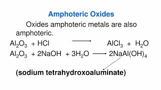 Amphoteric Oxides Example and Reaction [upl. by Palocz752]