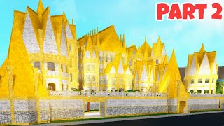 Bloxburg Golden Castle Speedbuild Part 27 [upl. by Adnwahs]