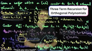 Three Term Recursions for Orthogonal Polynomials [upl. by Ajaj965]