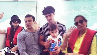 Salman Khans Family Enjoying YACHT RIDE In Dubai  Sohail Ahil Salma Khan [upl. by Harlamert369]