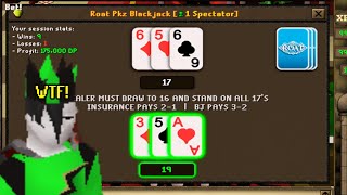 WHAT A FAT STREAK ON BLACKJACK HOLY S  ROAT PKZ RSPS [upl. by Evette]