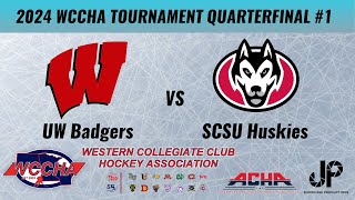 2024 WCCHA Tourney  UW vs SCSU  ACHA Mens D2 Hockey [upl. by Eibba481]