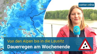 Dauerregen und Hochwassergefahr am Wochenende [upl. by Amati]